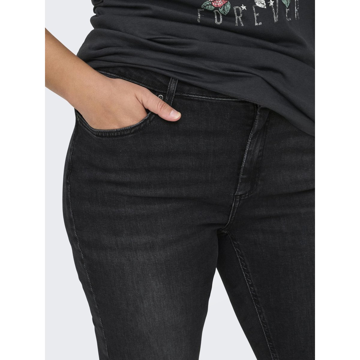 Jean Skinny washed black, ONLY CARMAKOMA