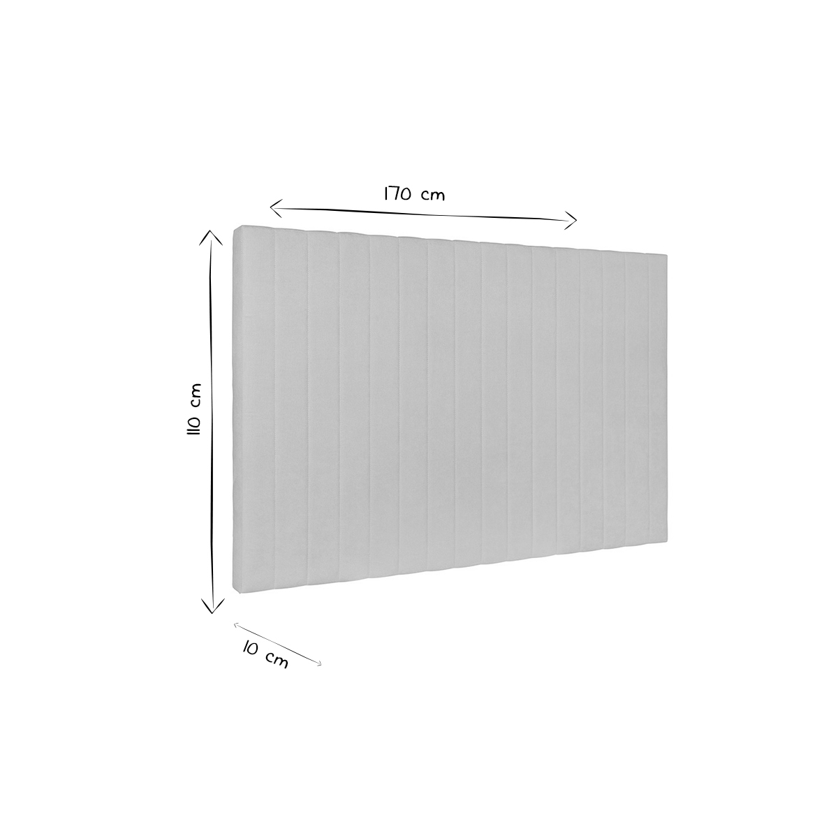 Tête de lit L170 cm NEHA taupe, MILIBOO