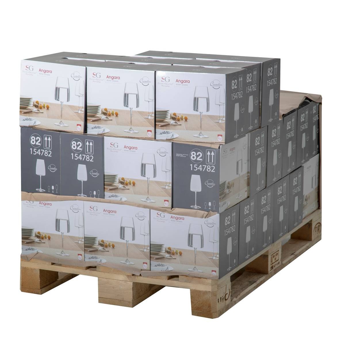 Lot de 6 verres à eau en verre cristallin 51 cl ANGARA transparent, SECRET DE GOURMET