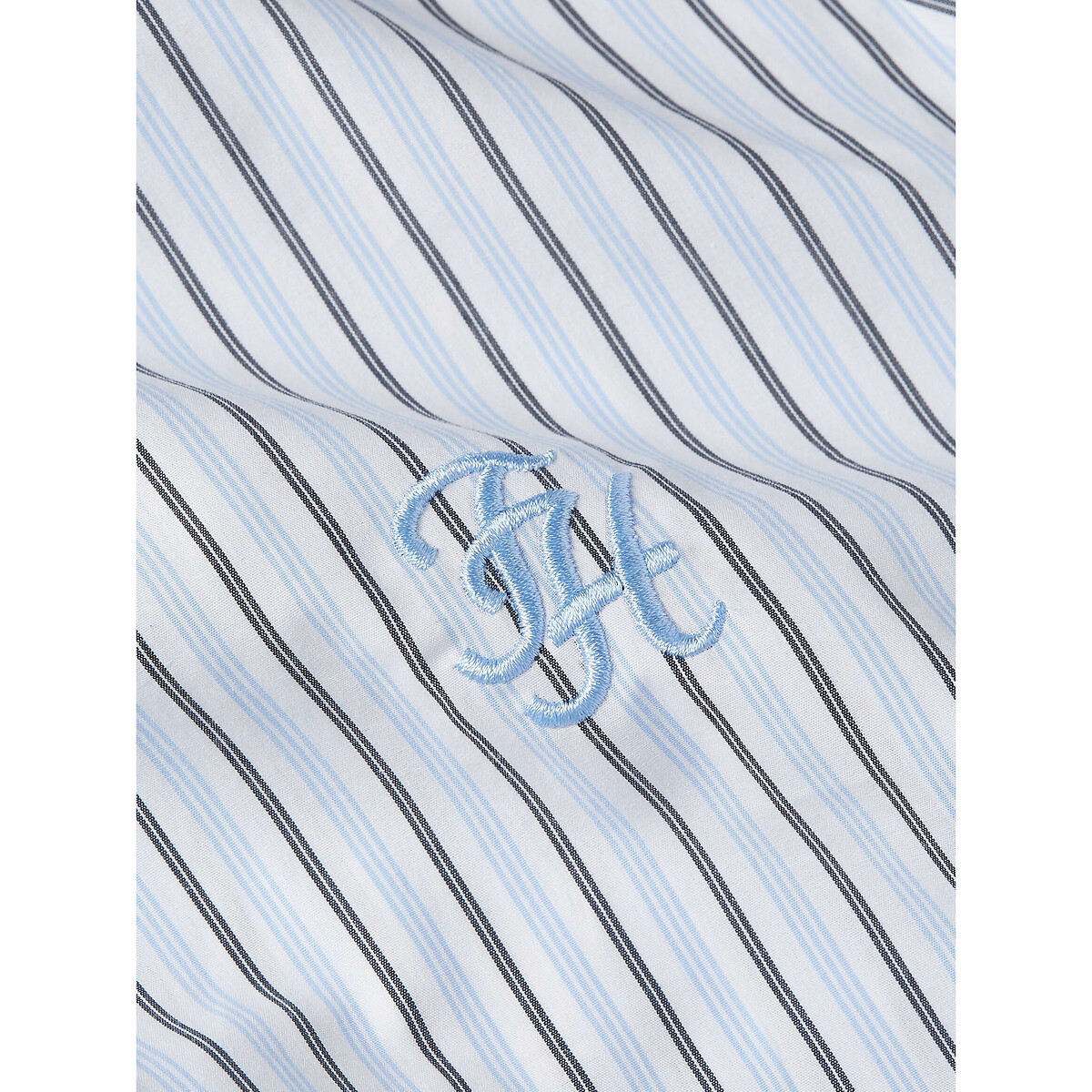 Striped Cotton Dress with Tie-Waist and Long Sleeves navy, TOMMY HILFIGER