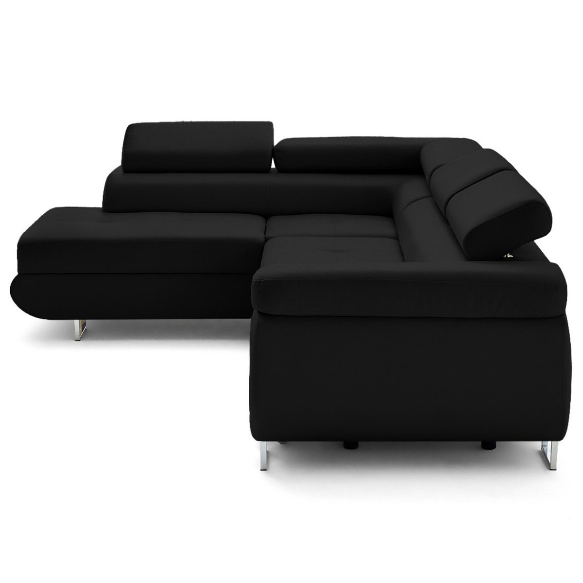 Canapé d'Angle Convertible 5 places - ZARIA noir, BEST MOBILIER