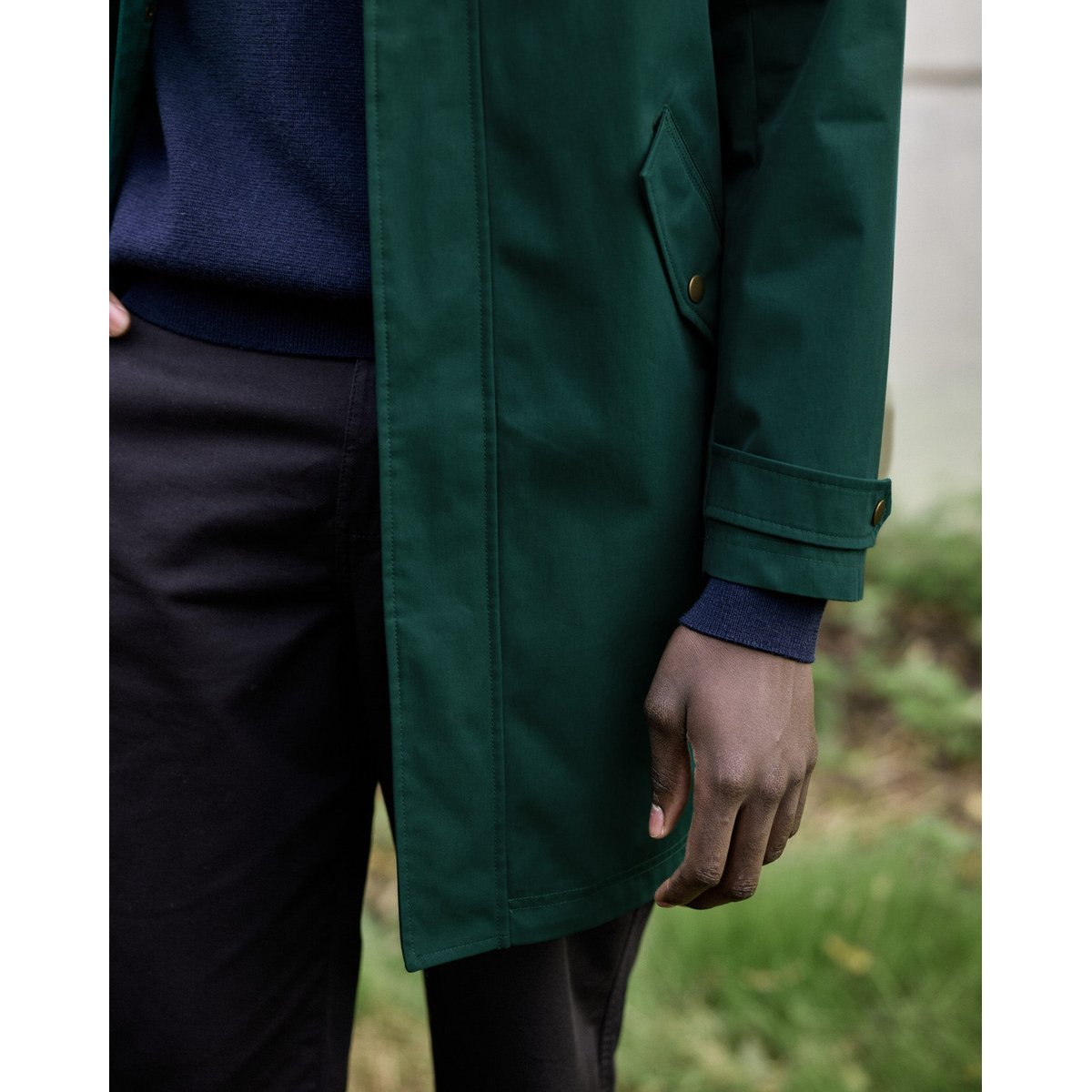 Imperméable coton GRESIGNE vert sapin, FAGUO