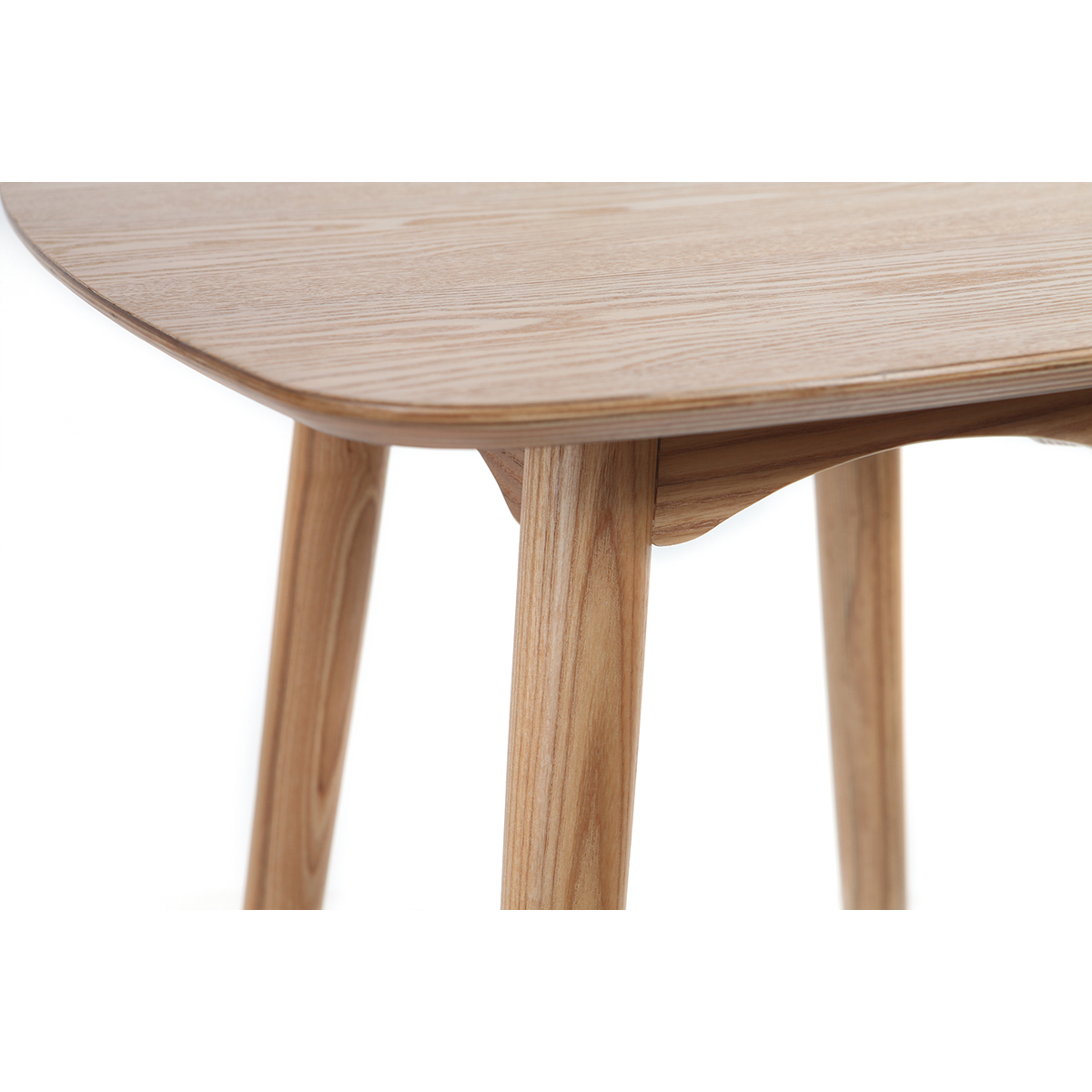 Table haute carrée frêne scandinave L60 cm BALTIK chêne clair, MILIBOO