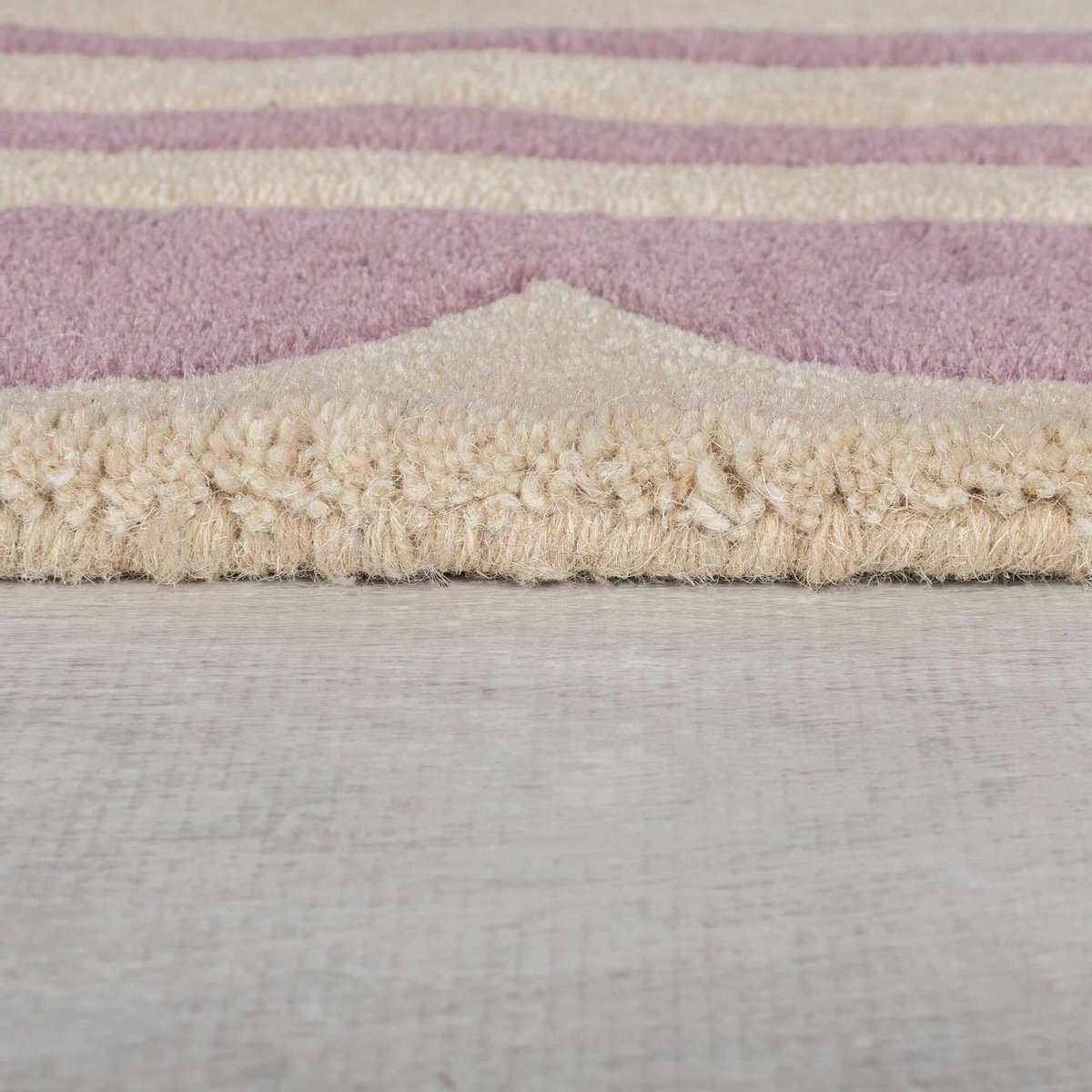 Tapis en laine à bordure festonné LOIS violet, FLAIR RUGS