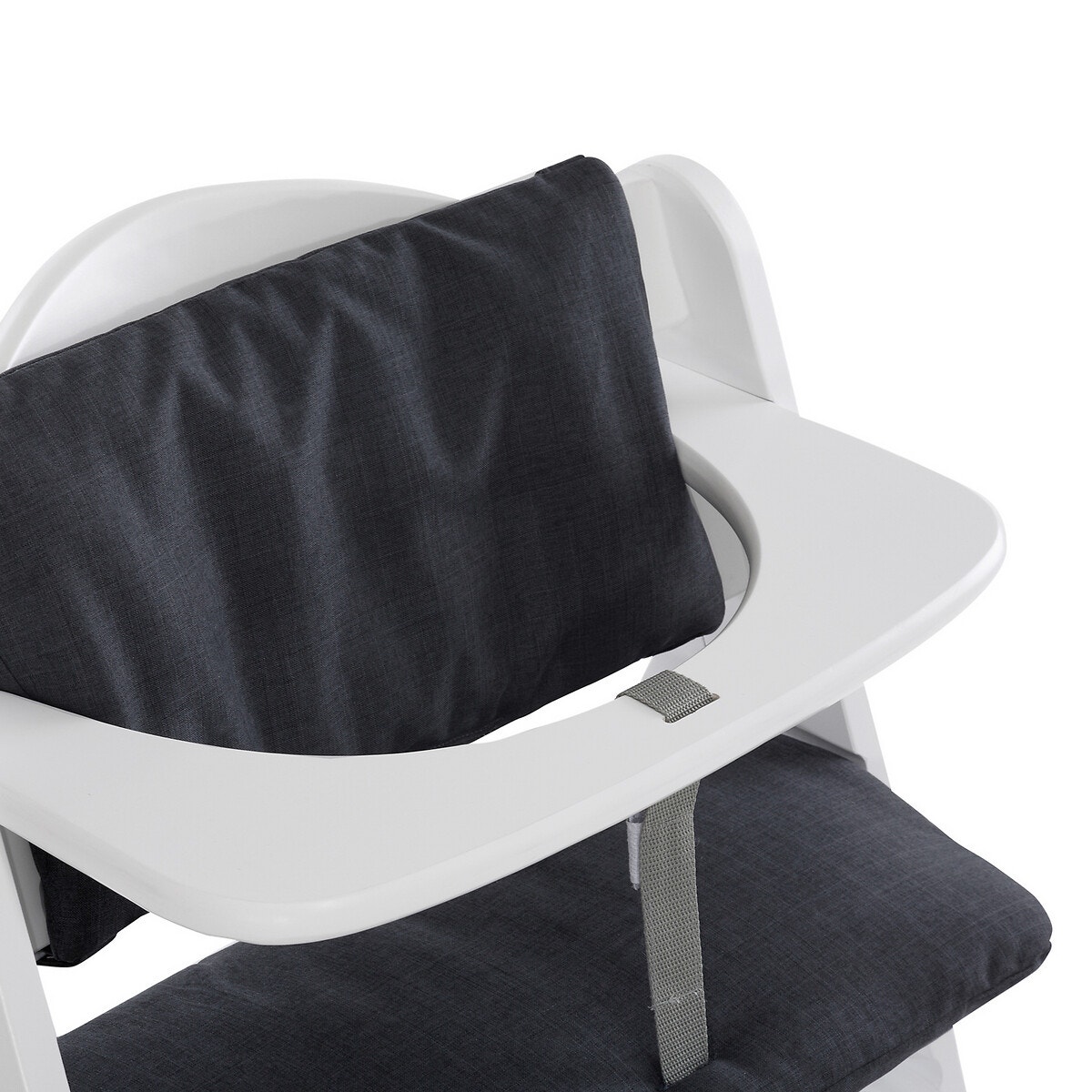 Coussin de chaise haute Deluxe noir anthracite tissé, HAUCK