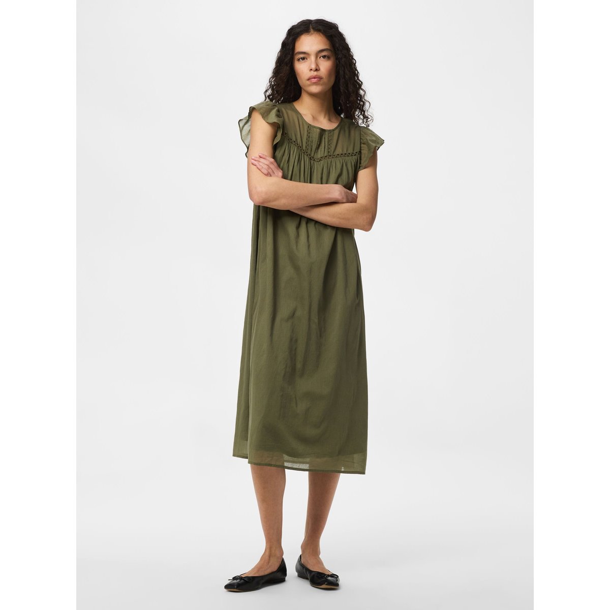 Robe Mi-Longue burnt olive, PIECES