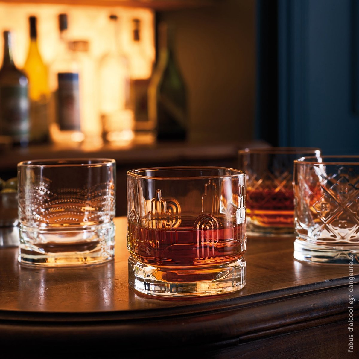 Lot de 6 verres à whisky Patrick, DANDY transparent, LA ROCHERE