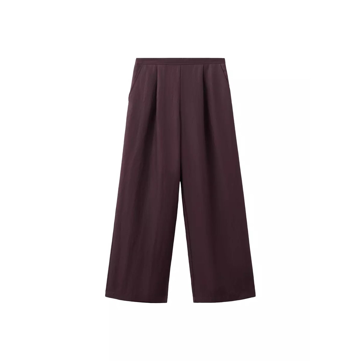 Pantalon de costume palazzo bordeaux, MANGO