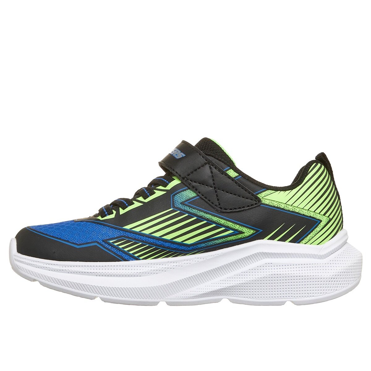 Kids Microspec Velocity Grid Shift Trainers black/blue, SKECHERS