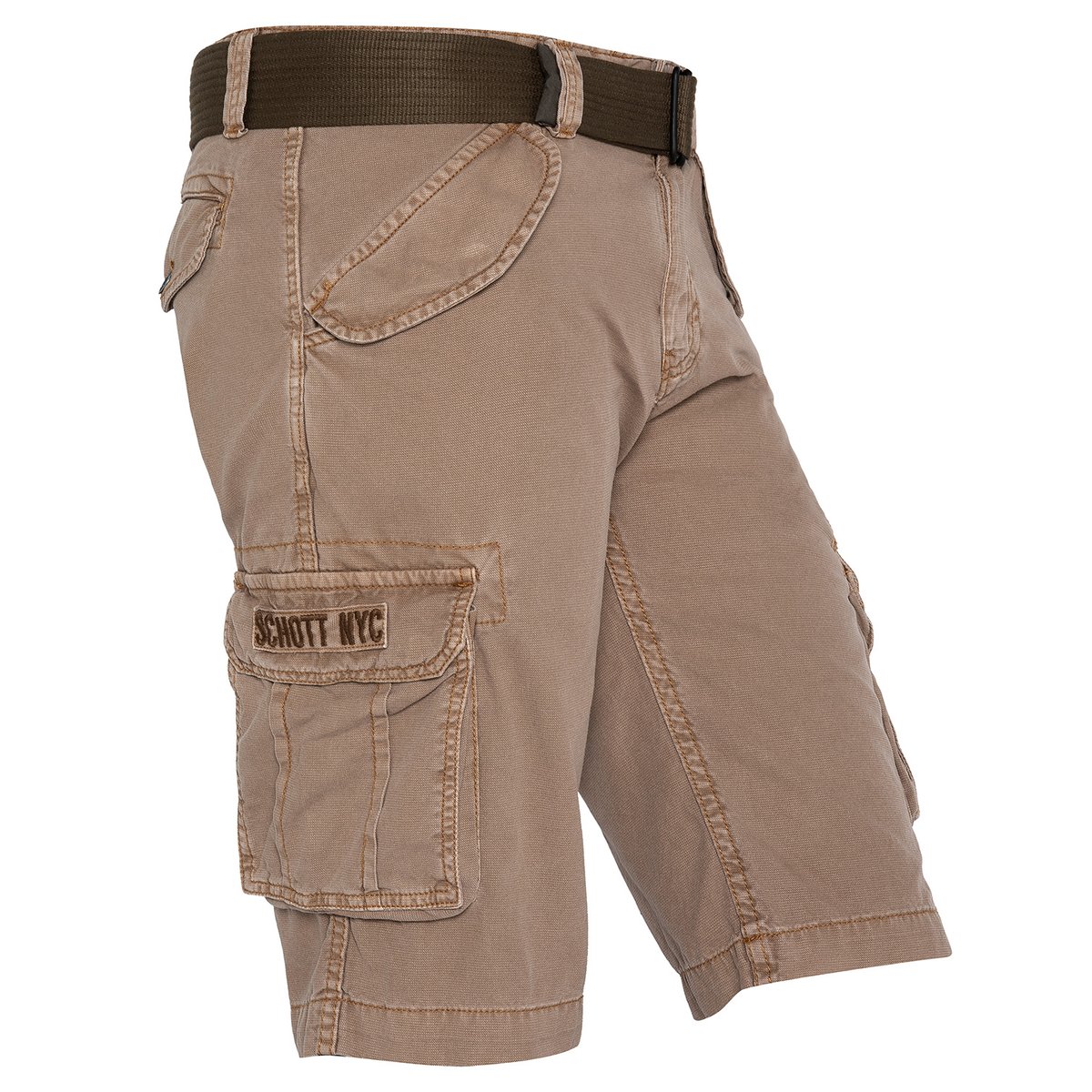 Short cargo multipoches tabac, SCHOTT