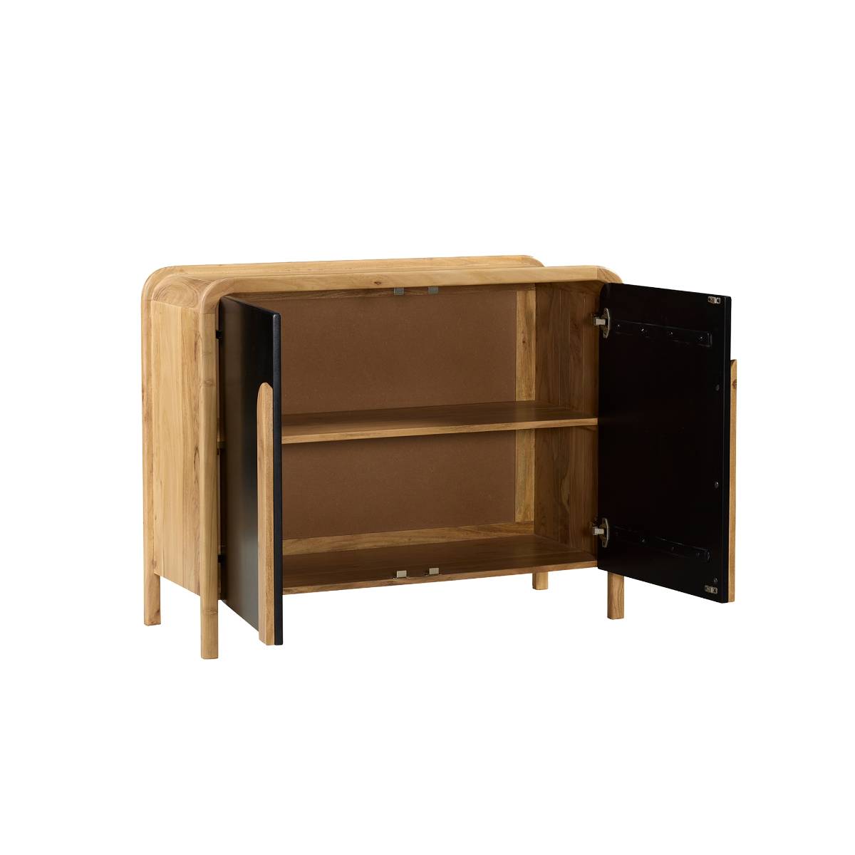Buffet en bois d'acacia CESAR noir, MADE IN MEUBLES