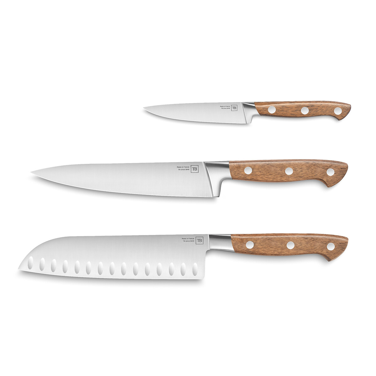 Lot de 3 couteaux Georges bois, TARRERIAS BONJEAN