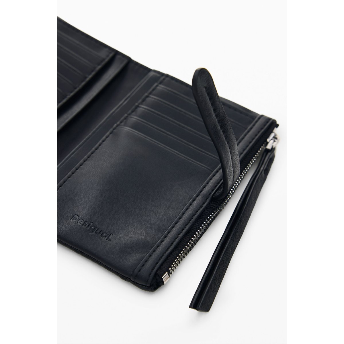 Porte-monnaie moyen noir, DESIGUAL