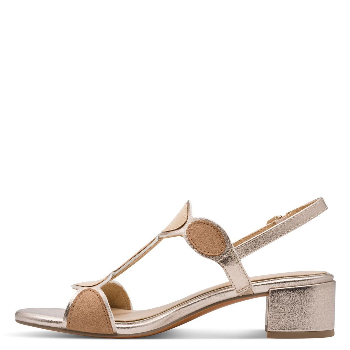 Sandale talon bloc multicolore gris platine, MARCO TOZZI