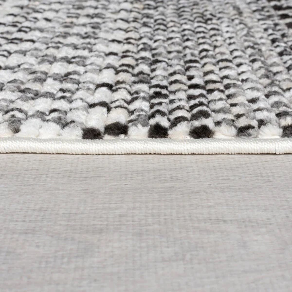 Tapis moderne tissé plat SANTIAGO noir, NOVATREND