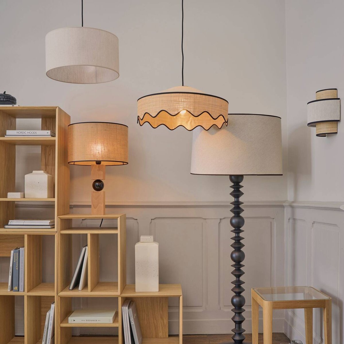 Abat-jour pour suspension lin 40 cm - RAINA beige, CAMIF
