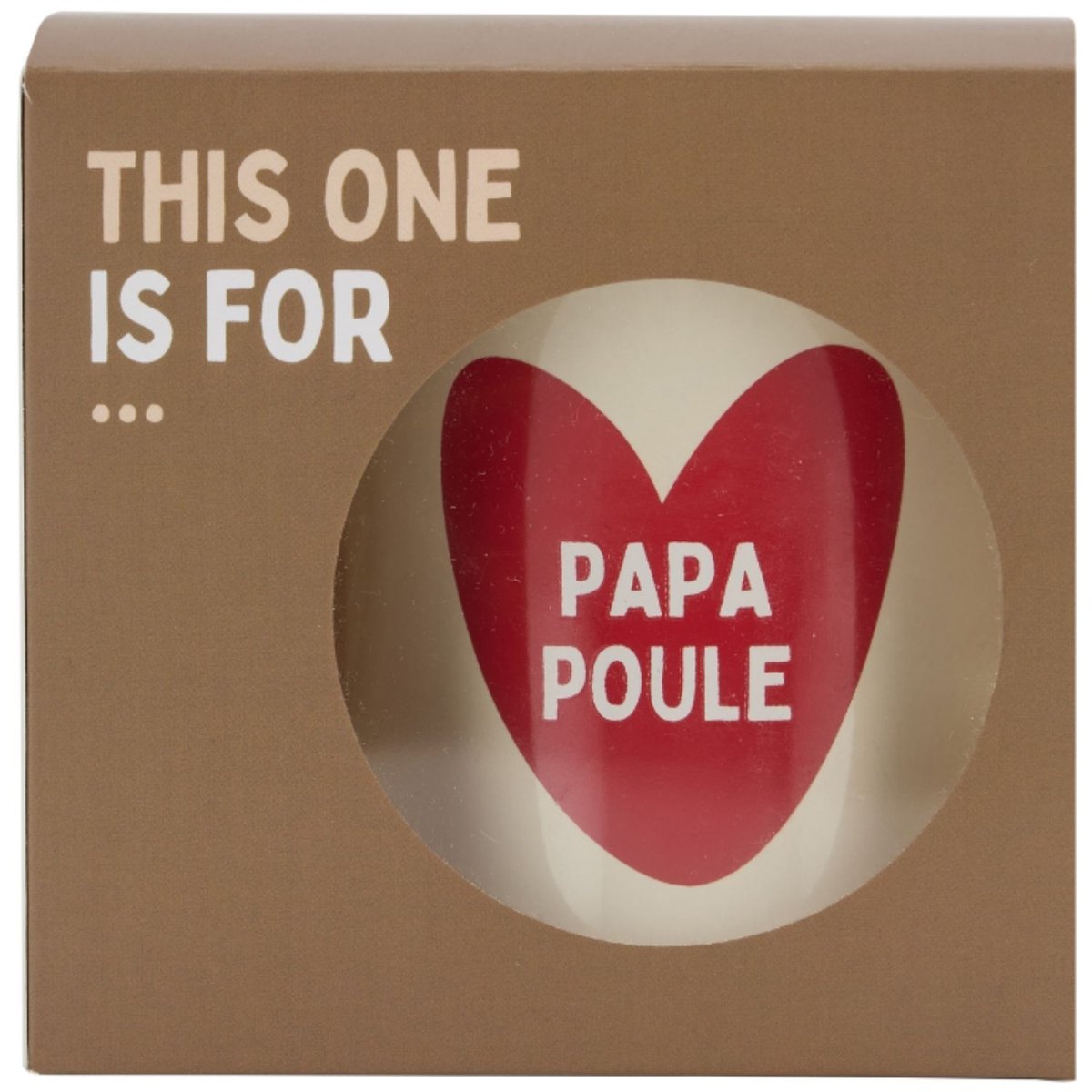 Mug Papa rouge, écru, ATELIER WAGRAM