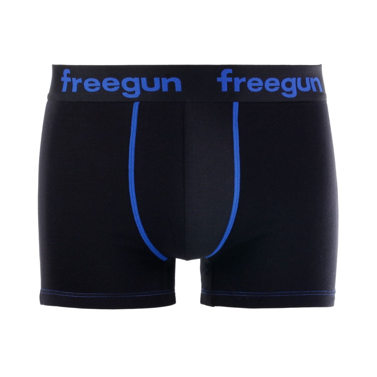 Lot De 9 Boxers Coton Uni noir/gris/bleu/blanc/rouge, FREEGUN