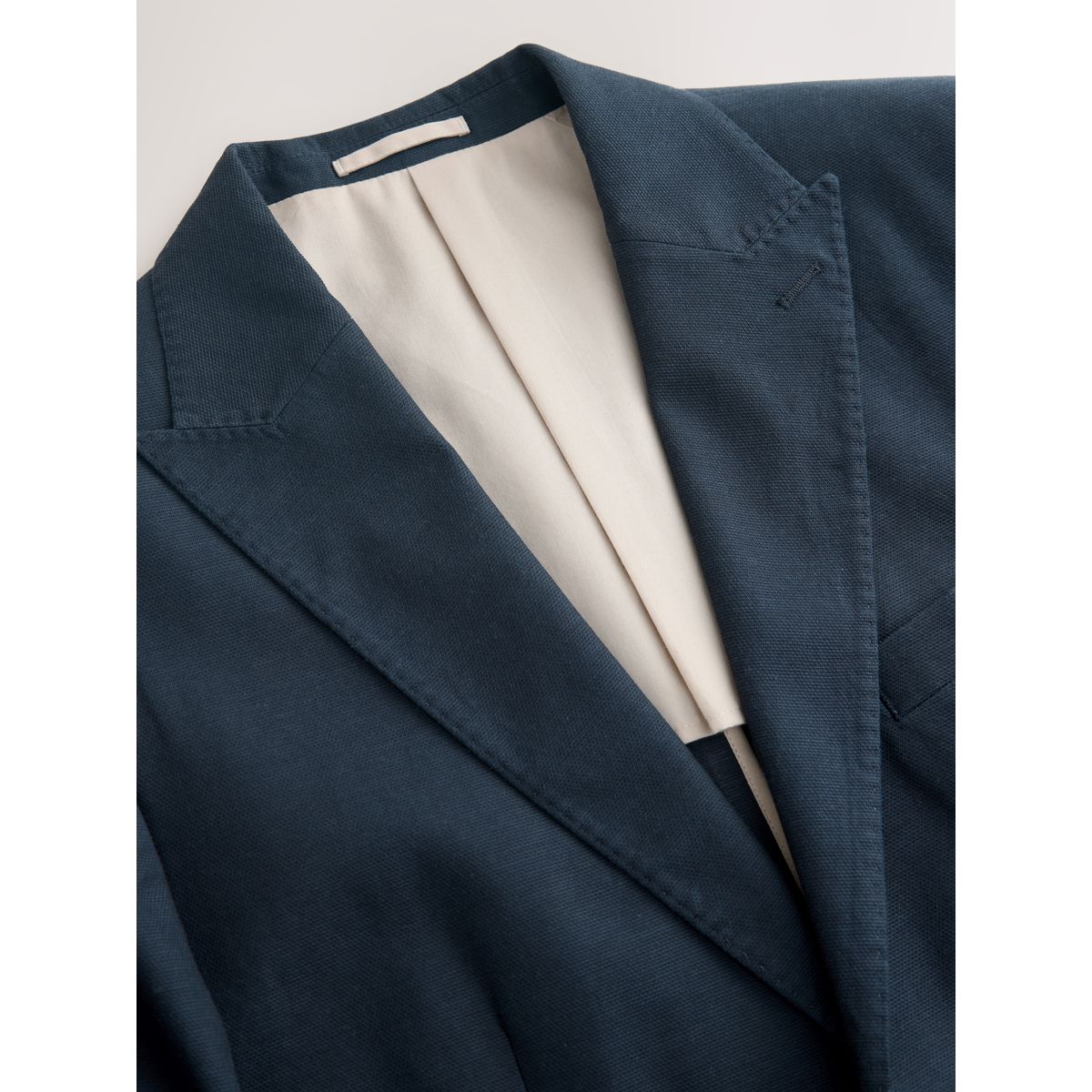 Blazer texturé en lyocell tencel™ et lin bleu marine, NEXT