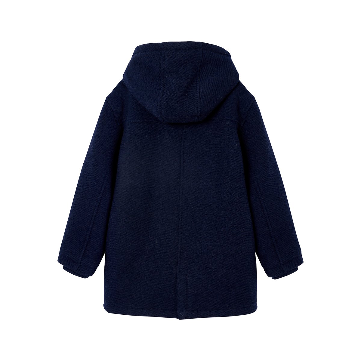 Duffle-coat en drap de laine doublé sherpa marine, VERTBAUDET