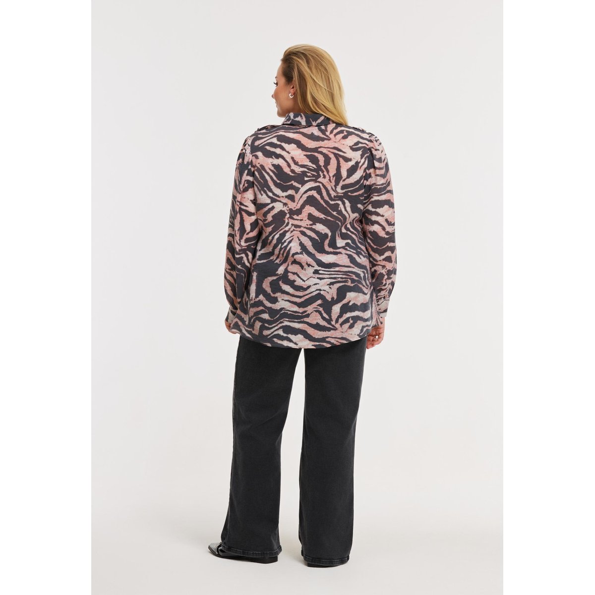 Chemise imprimée noir, YOEK