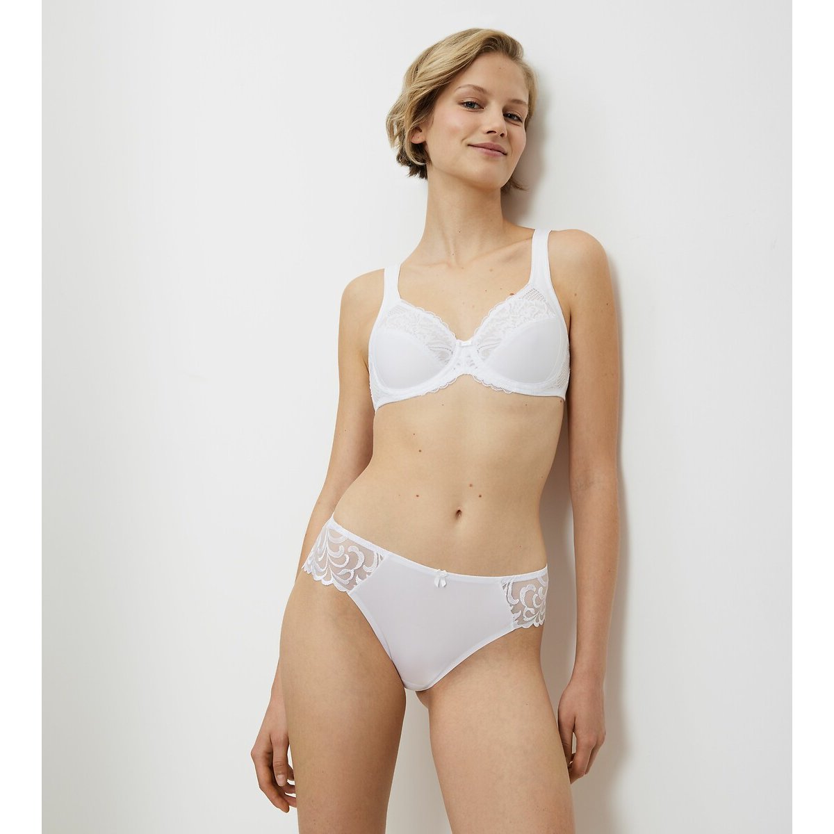 Soutien-gorge emboitant Modern lace+Cotton blanc, TRIUMPH