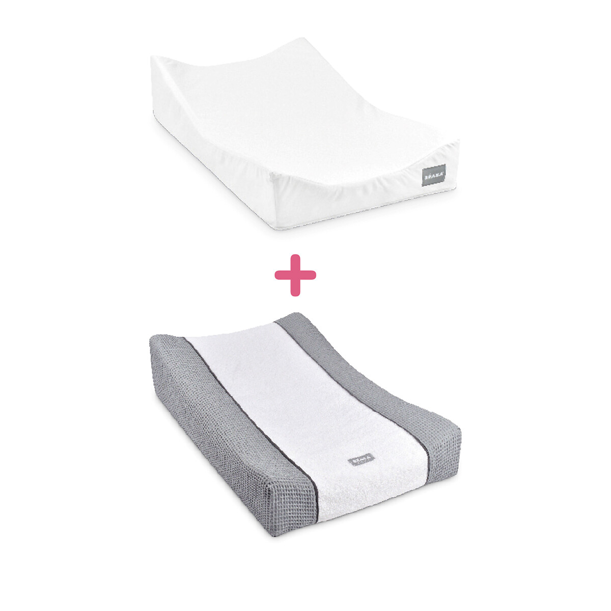 Pack plan à langer incliné Sofalange avec housse gris/blanc, BEABA