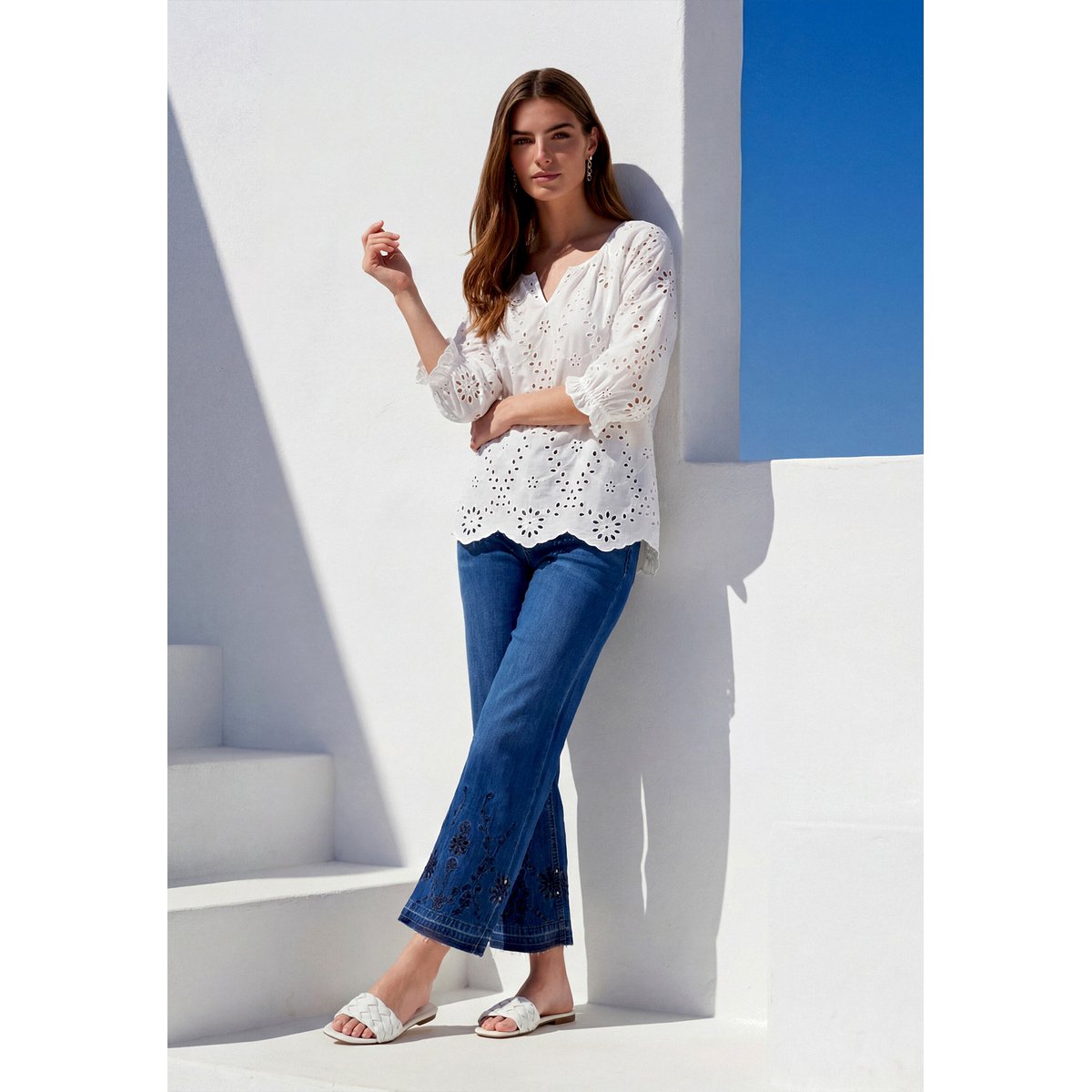 Tunique au look carmen blanc, BETTY BARCLAY