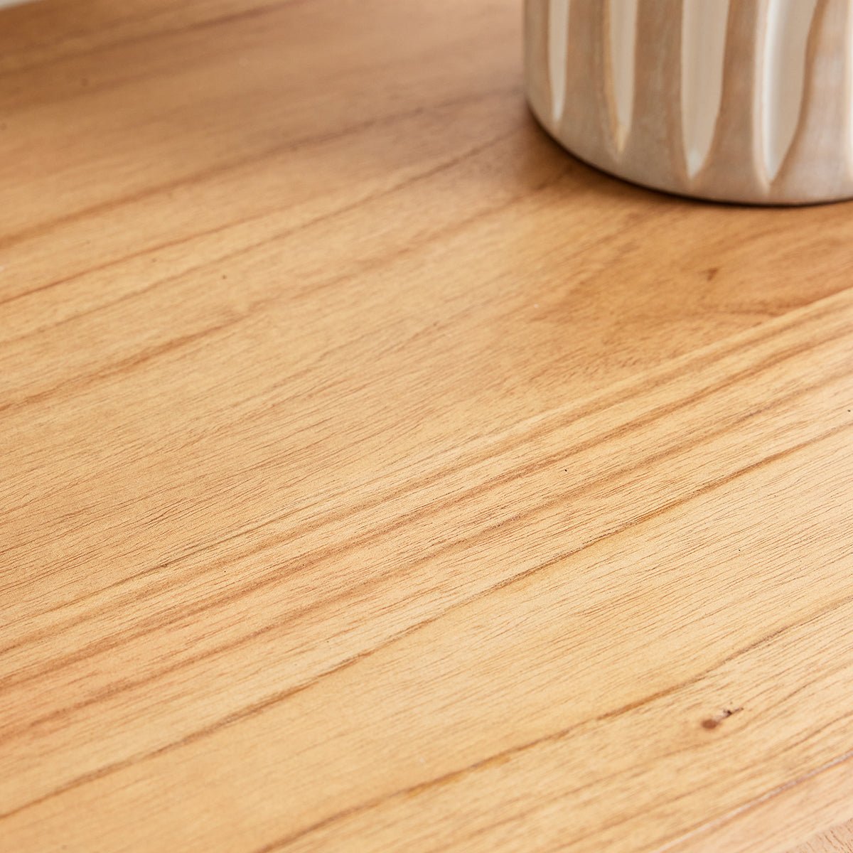 Meuble TV en bois massif 135 cm 2 portes PACÔME naturel, BERAH GETAH
