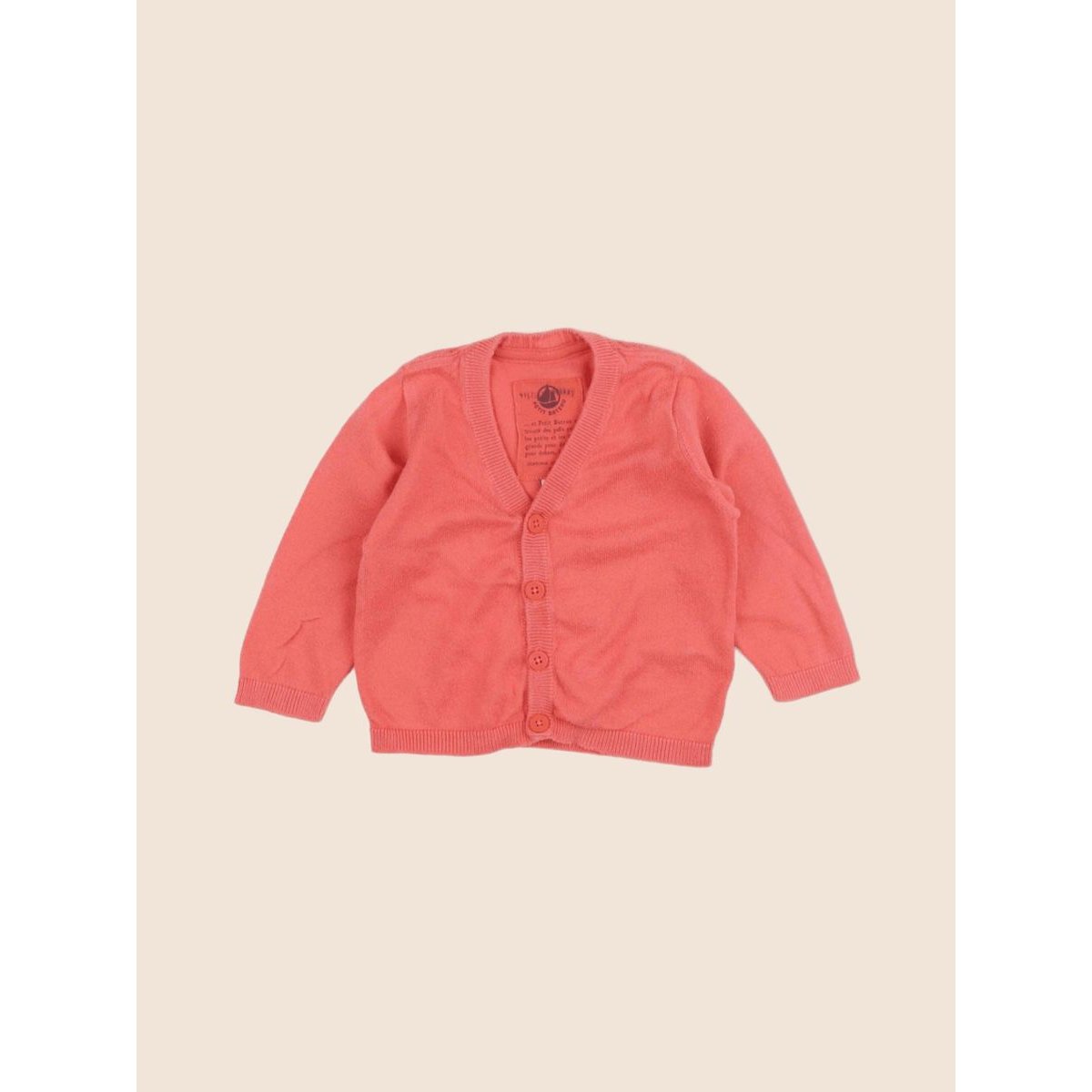 Gilet - Etat satisfaisant orange, PETIT BATEAU