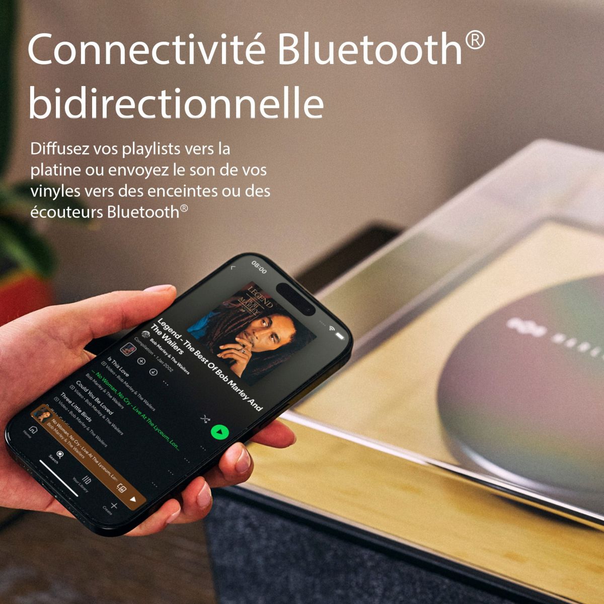Platine vinyle Platine Rise-up turntable bambou clair, MARLEY