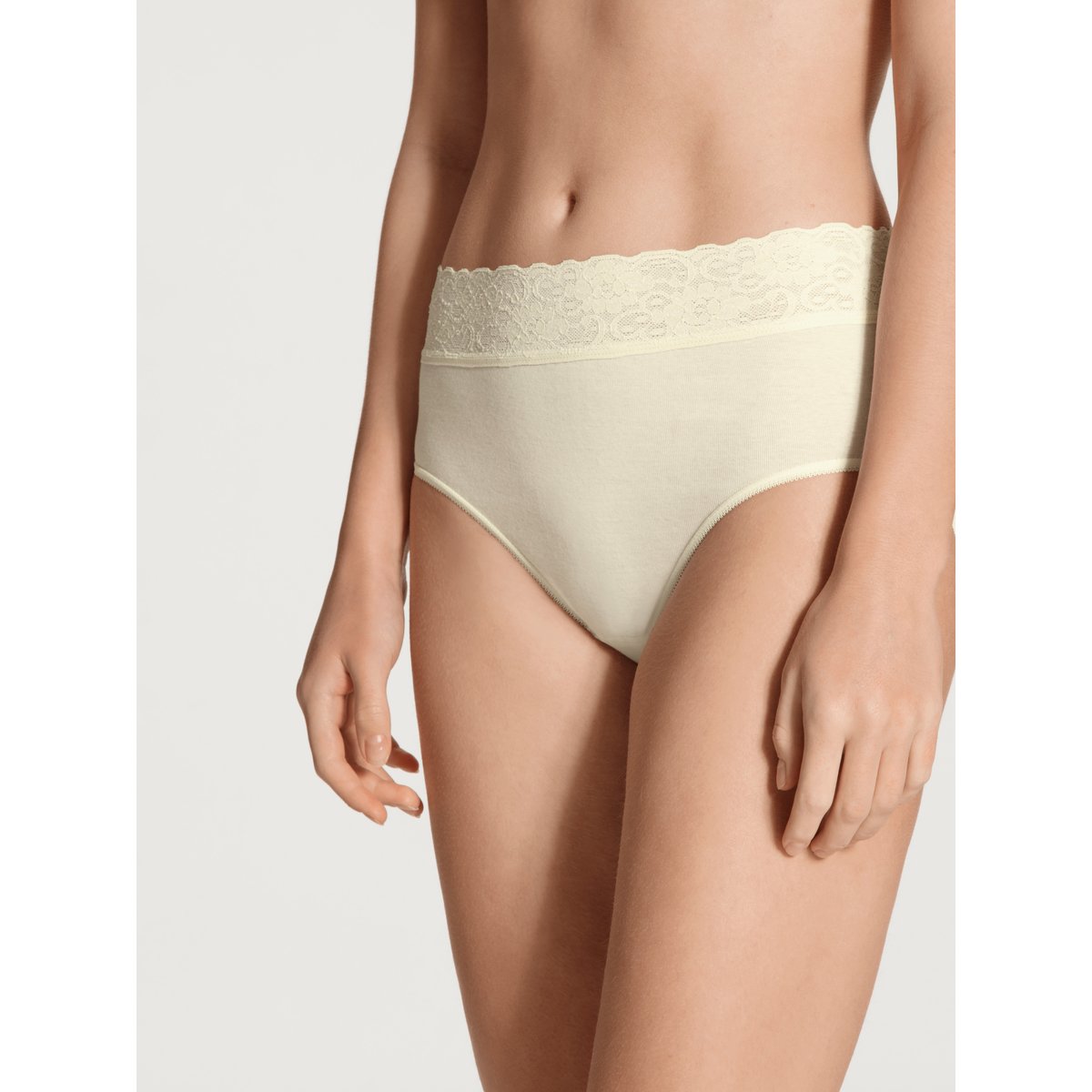 Culotte taille haute Coton ICONICS champagne crème, CALIDA
