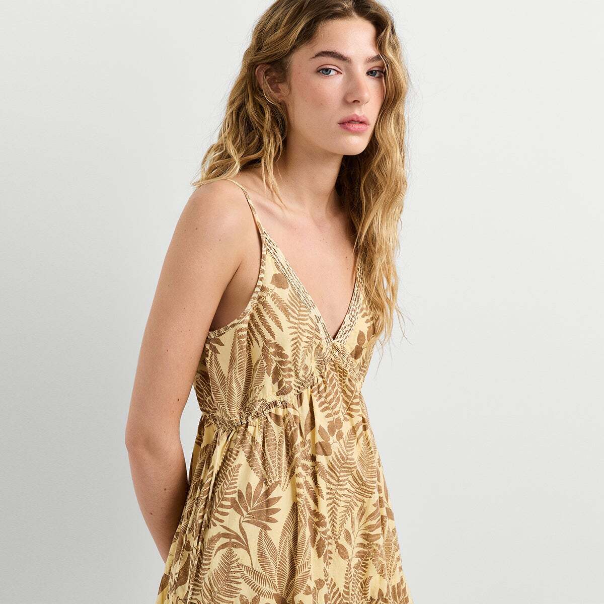 Robe Midi À Imprimé Floral brun brun, PEPE JEANS