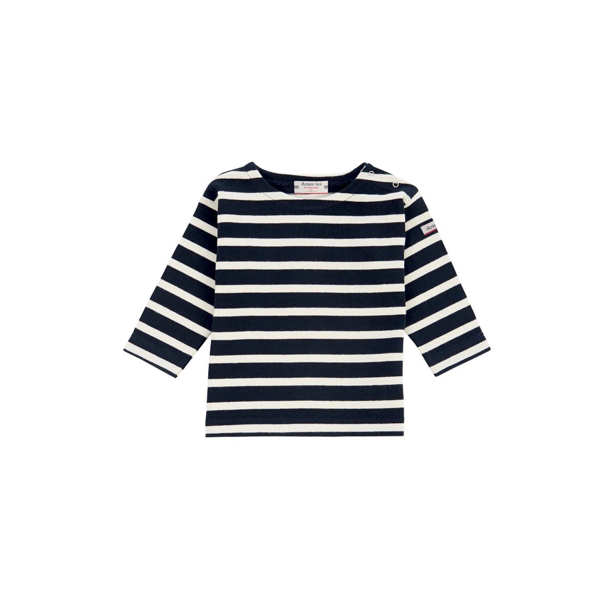 Marinière en coton équitable ERWANN BABY rich navy/nature, ARMOR-LUX