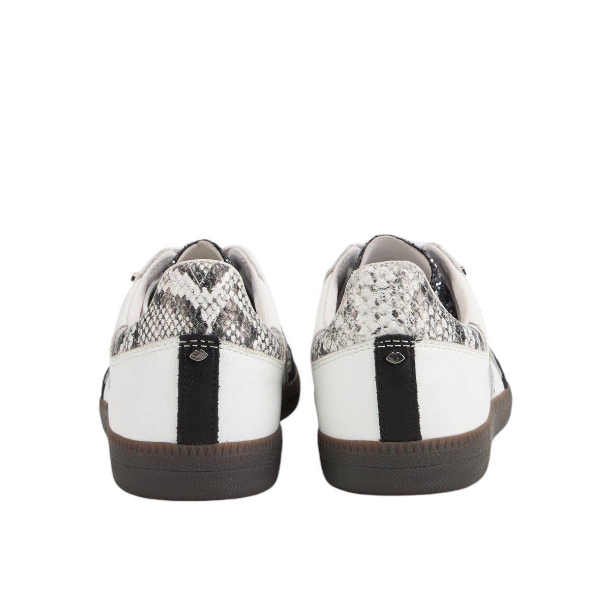 Baskets En Cuir Billie Python Glitter blanc, BONS BAISERS