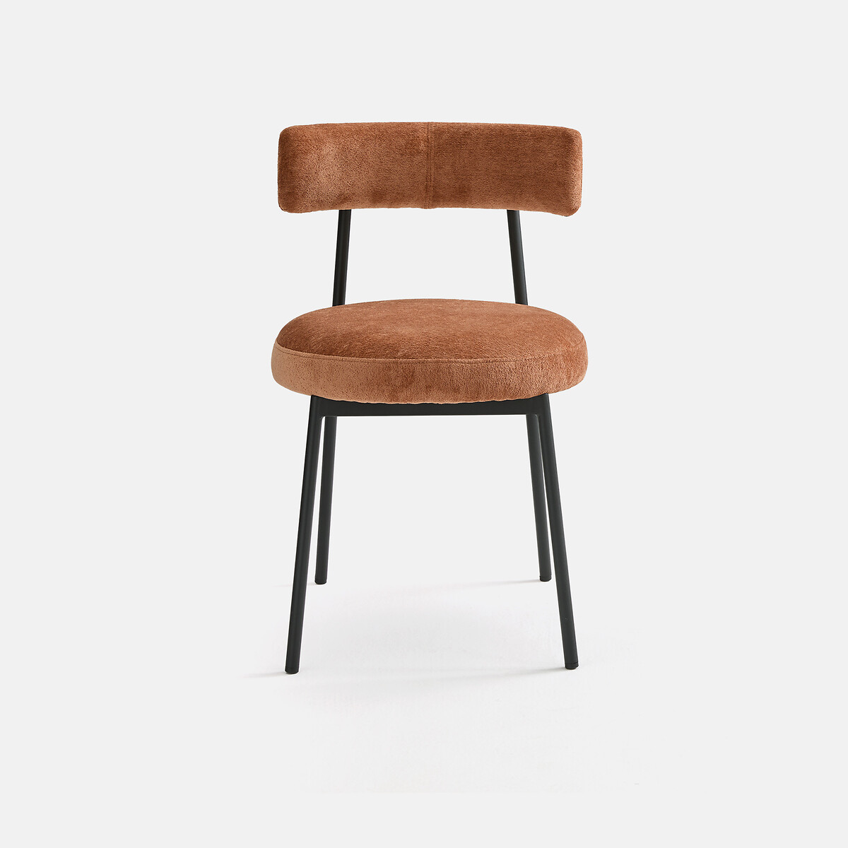 Chaise en métal acier et tissu texturé, SARVIO terracotta, LA REDOUTE INTERIEURS
