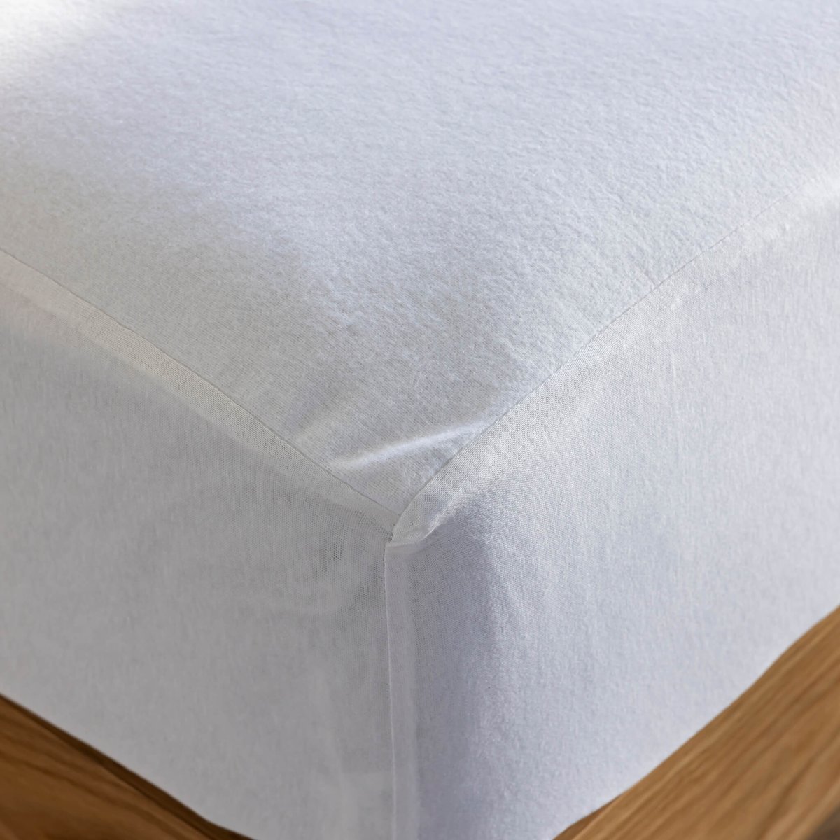 Protège matelas molleton coton bio bonnet 27 cm - LUNE blanc, SOMEO