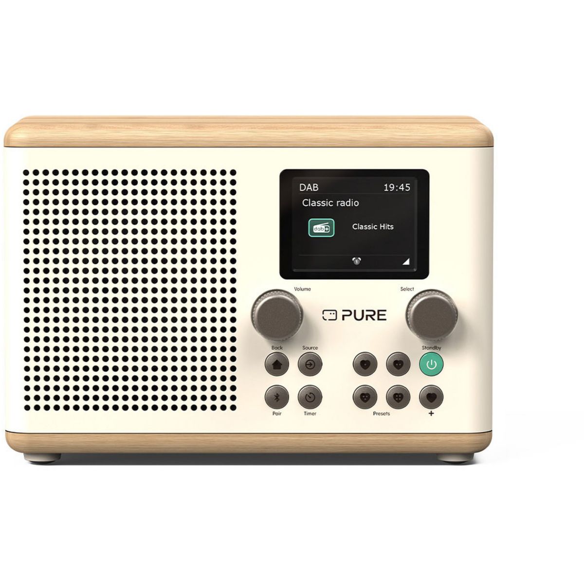 Radio DAB Classic H4 Cotton White coton blanc, PURE