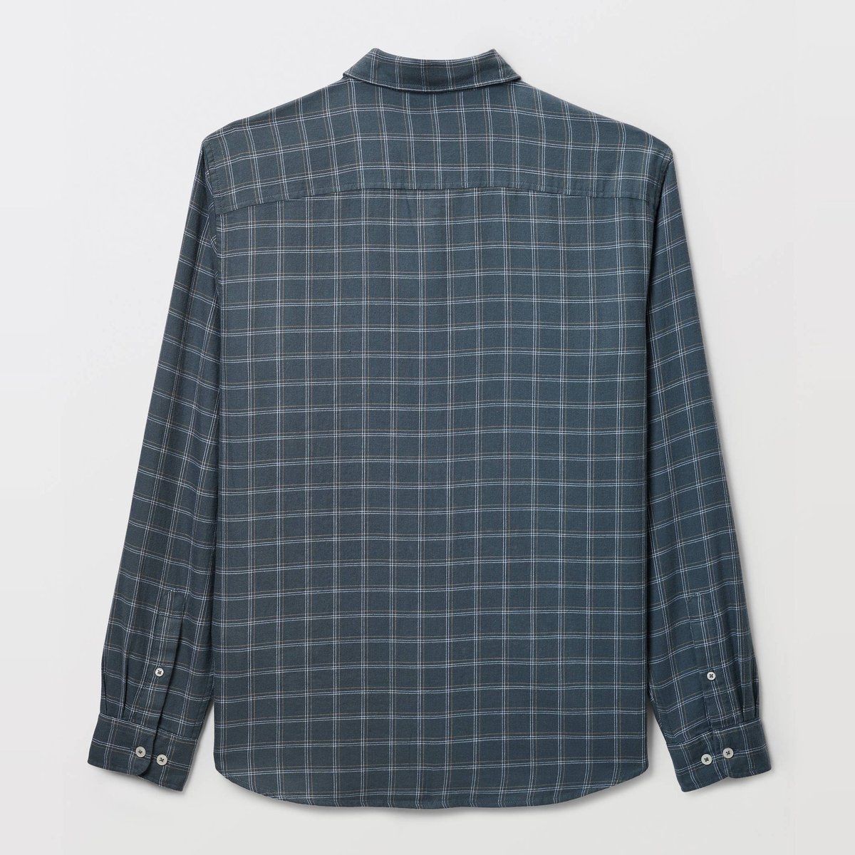 Chemise manches longues à carreaux en flanelle de coton BIO GOTS paon, MONOPRIX