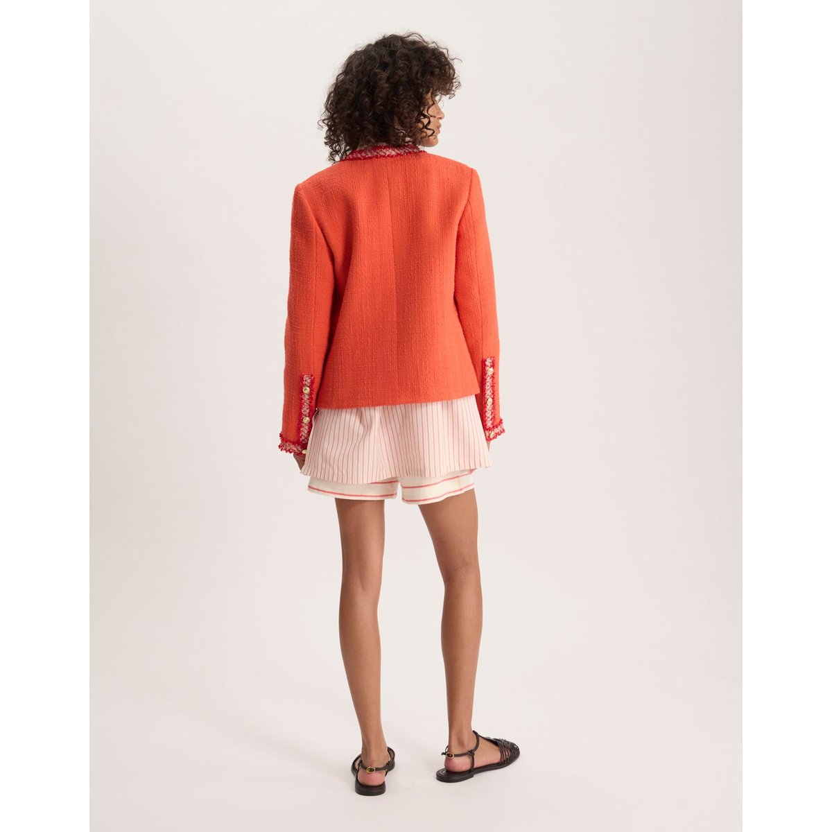 Veste Adelaïde en coton rouge, INES DE LA FRESSANGE PARIS