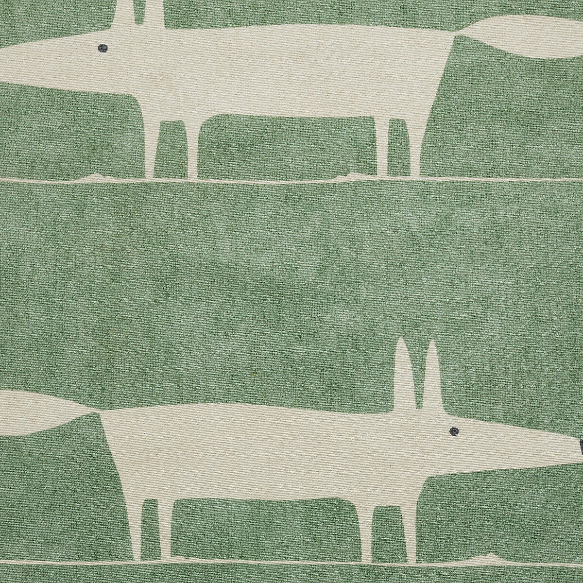 Mr Fox Washable Rug green/white, SCION