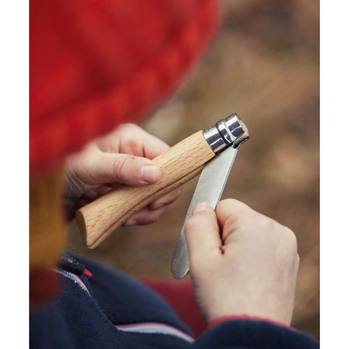 Couteau NO7 mon 1er Opinel Hetre argent / métallique, OPINEL