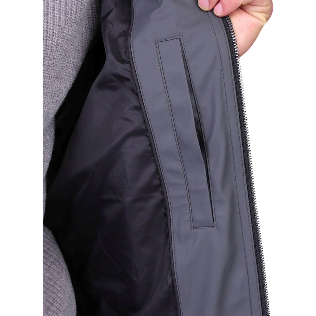 Parka légère Hudson anthracite, MISE AU GREEN