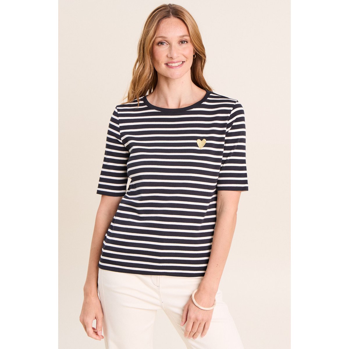 T-shirt col rond noir, BREAL
