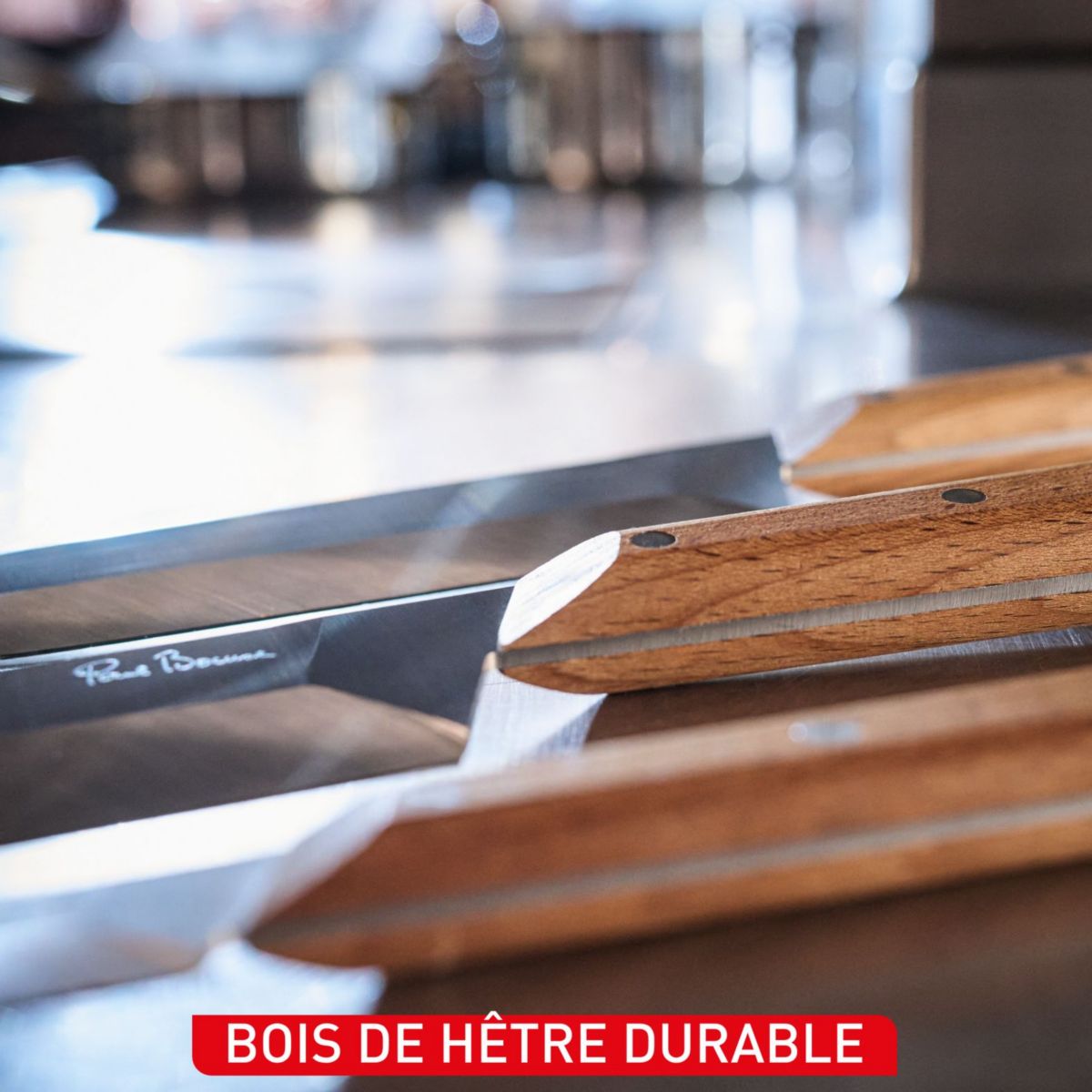 Couteau japonais Santoku 16.5cm Collection Paul Bocuse couleur unique, TEFAL