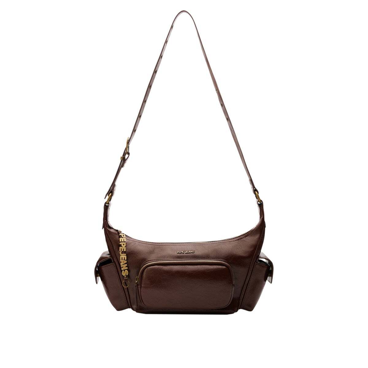 Sac Hobo Effet Cuir brun, PEPE JEANS