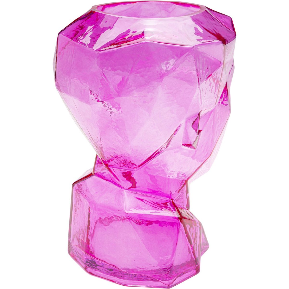 Vase visage en verre, PRISMA rose, KARE DESIGN