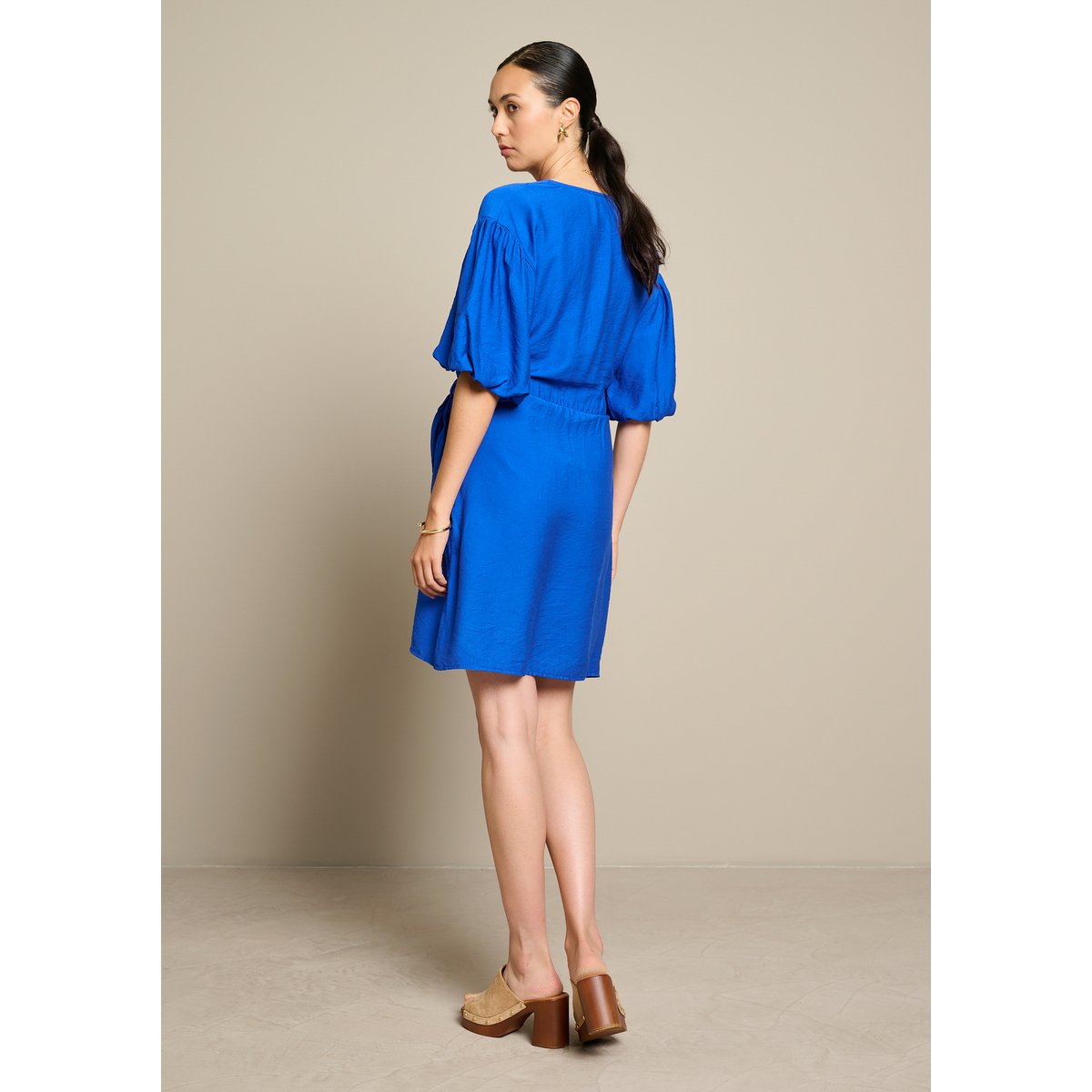 Robe portefeuille courte bleu electrique, LOLALIZA