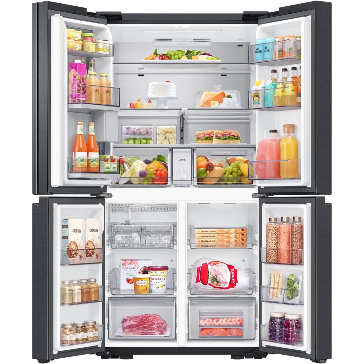 Réfrigérateur multi portes RF65DG960ESG anthracite, SAMSUNG