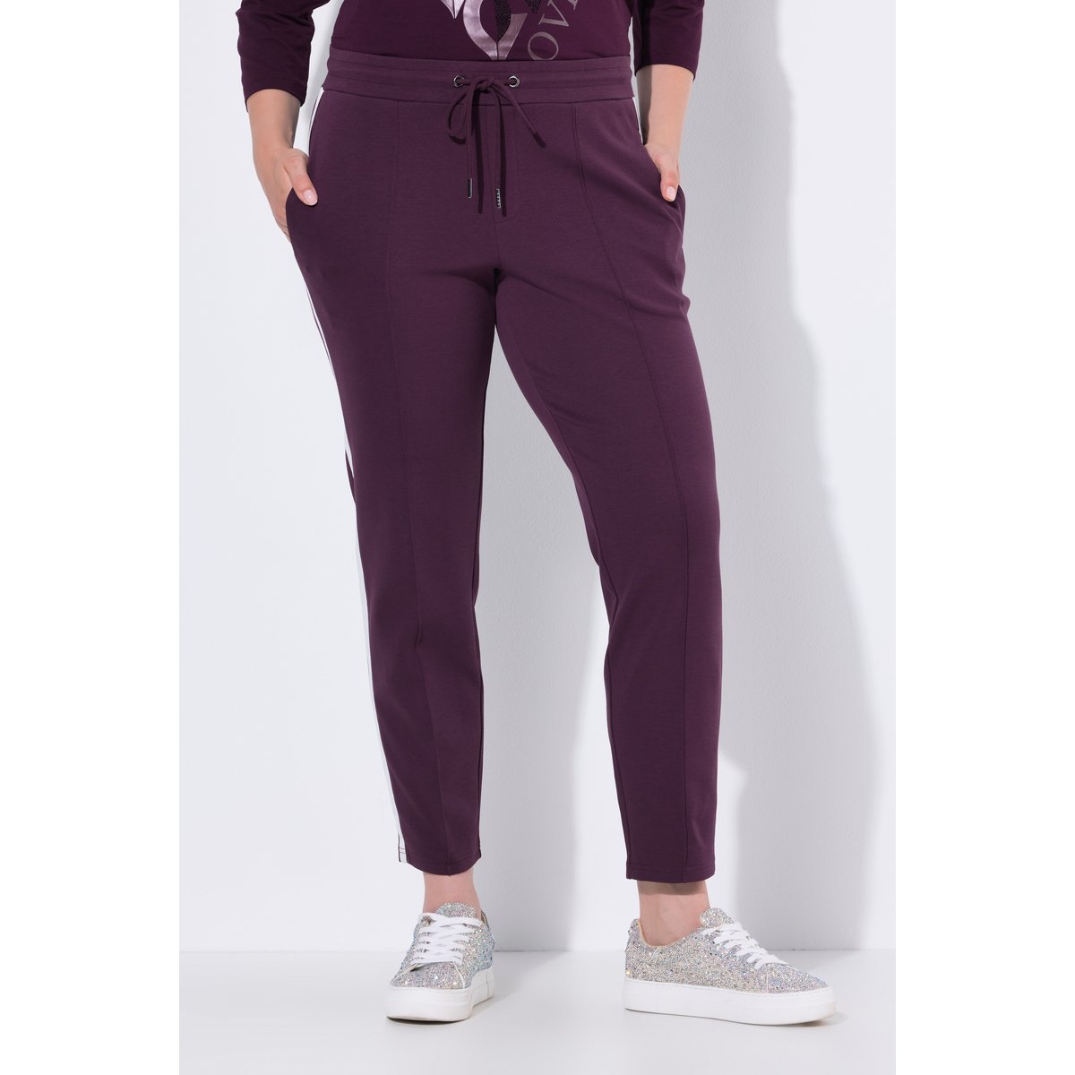 Pantalon point de Rome prune foncé, ULLA POPKEN